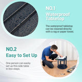 2-Tier Side Table, HDPE Adirondack Table Patio Side Table, Weather Resistant End Table Small 29060460