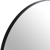 32 x 32 Inch Bathroom Mirror Black Aluminum Frame W99967979