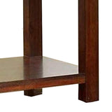 End Table Dark Cherry Open Shelf Natural Wood Grain Design 1pc Table Living Room Furniture B011133619