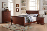 Contemporary Bedroom Furniture Nightstand Cherry Finish 2 x Drawers Bed Side Table Pine wood B011P208921
