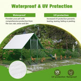 26'Lx6.7'Wx6.6' ft Large Metal Chicken Coop, Walk-in Chicken Run, Galvanized Wire Poultry Chicken W2505P197224