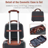 Hardshell Luggage Sets 4 Pieces 20"24"28" Luggages and Cosmetic Case Spinner Suitcase with TSA N732P170218B