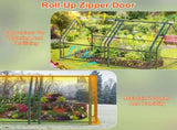 70.86*33.46*37.4 in Portable Mini Greenhouse With Roll-Up Zipper Doors Waterproof UV-Resistant PVC 31207237
