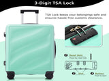 Luggage Set 3 Piece, Lightweight Durable ABS Suitcases with Spinner Wheels and TSA Lock, Carry-on & 40309010