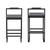 Bar Stools Upholstered Velvet Counter Height Barstools for Kitchen Island Set of 2 Modern Dining W1757P310421