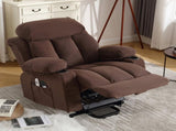 Power Lift Recliner Chair with Heat and Massage Electric Fabric Recliner Chair for Elderly with Side W1521P303243