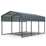 10x15 FT Metal Carport Heavy Duty with Reinforced Frame, Outdoor Garage Multi-Use Canopy Car 19502949