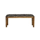 Black and White Upholstered Bench B062P145573