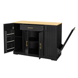 53 inch Large Kitchen Island with Trash Can Storage Cabinet, Islands Table with Drawer and 49404211