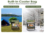 Portable Folding Camping Fishing Chair, Lightweight 2.31lbs Outdoor Stool with Builtin Cooler Bag, 54102397