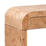 U_STYLE Modern Entryway Table with Burl Wood Veneer,Suitable for Entryway, Hallway, Living Room, N711P216235D