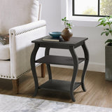 Black 2-shelf End Table B062P181375