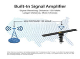 10000 110V 40-860MHz 203dB 350&degRotation UV Dual-band Outdoor Antenna Black 85859072