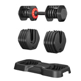 Adjustable Dumbbell Set, 10 in 1 Free Dumbbell for Men and Women, Black Dumbbell for Home Gym, Full W2277P168421