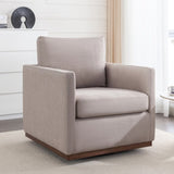 ZUN Mid Century Modern Swivel Accent Chair Armchair for Living Room, Bedroom, Guest Room,Office,Light WF315697AAL