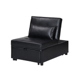 Folding Ottoman Sofa Bed BLACK W2297P216461