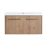 36 Inch Bathroom Cabinet With Sink,Soft Close Doors,Float Mounting Design W999P188200