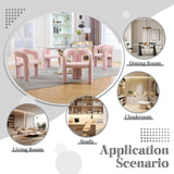 COOLMORE Contemporary Designed Velvet Fabric Upholstered Accent/Dining Chair /Barrel Side Chairs W395P224758