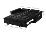 4 in1 Loveseat Sofa Bed Armrests & Storage Pockets, Multi-Function Tufted Pull-out Sofa Bed W2186P166127
