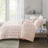 Full/Queen Metallic Printed Comforter Set B03595841