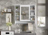 3-in-1 Bathroom Mirror Cabinet, 36-inch Wall Mounted Medicine Cabinet with Adjustable Shelf & Soft N710P358618K