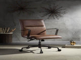 Indra Vintage Chocolate Top Grain Leather Office Chair B2726P333498