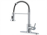 Kitchen Faucet with Pull Down Sprayer Industrial 1 Handle 1 Hole Or 3 Hole Faucet for Farmhouse 66461003