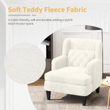 Upholstered Accent Chair Tufted Armchair for Living Room and Bedroom, Beige N763P193158A