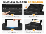 100 Sheet Auto Feed Paper Shredder P4 Security Level, 60Min Non Stop Commercial Shredder for Home 50177072