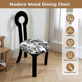 Dining Chairs Set of 2, Key-Design Home Chairs - Linen Upholstered Solid Wooden Dining Chairs with W2700P338558