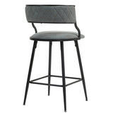 26'' Counter height bar stools PU cover kitchen island counter bar stool with black powder coating 15887980