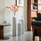 Floor Metal Vases Decorated White Metal Set of 3 gorgeous home decoration large glazed metal W2796P278066