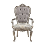 ZUN ACME Ariadne Side Chair , Velvet & Antique Plantinum Finish DN02282