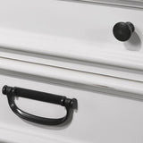 Clelane Wood 3-Drawer Nightstand, Weathered White and Gray T2574P225175