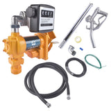 ZUN 12V 20GPM Portable Fuel Transfer Pump Gasoline w/Oil Meter for Gas Diesel Yellow 44218241