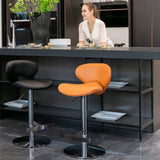 Swivel Titanium Stainless Steel Bar Stools Adjustable Height for Kitchen Counter and Dining W2195135504