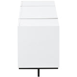 White & Black Contemporary Rectangle Design TV Stand, Unique Style TV Console Table 42184510