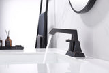 ZUN 2-Handle Bathroom Sink Oil Rubbed Bronze 4 Inches Centerset Vanity 3 Hole Bathroom 07577165