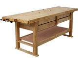 60in Workbench with 4 Drawers Wooden Workbench for Garage Workshop and Home, with Rapid Action 84680753