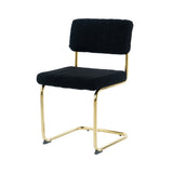 Modern simple light luxury dining Black home bedroom stool back dressing student desk W210131947