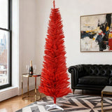 Red Pencil Christmas Tree ,with 499 Realistic Branch Tips and Plastic Stand 12939552