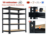 Metal Storage Shelves 32" W x 16" D x 63" H Adjustable Heavy Duty Shelving for Garage,1400lbs 35452894