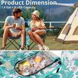 Portable Outdoor 2-Seat Folding Chair with Removable Sun Umbrella Pineapple 98412060