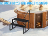 2 Step Ladder with Handrail, Swimming Pool Ladder Above Ground, 660 lb Load Capacity RV Steps with 42354588