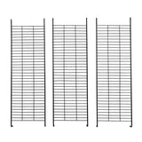 3-Tier Wire Cat Cage, Large Kennels Playpen with 3 Platforms, 3 Ramp Ladders and 4 Doors, Black W2181P155328