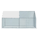 ZUN 13 x 10 ft Large Metal Chicken Coop, Walk-in Poultry Cage Chicken Hen Run House with Waterproof 12202232