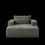 75-Inch Corduroy Sponge Sofa Lounge Chair,No Assembly Required,Fluffy Modern Sleeper Chair for W834P206093
