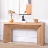 62" Modern Rustic Console Table Solid-Look Engineered Wood Entryway Table W2729P270754