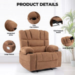 ZUN Massage Recliner Chair Sofa with Heating Vibration W1403P152417