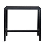 ZUN 40in Iron With Adjustment Knob Patio Bar Table Black 72049429